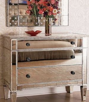 Decorating with mirrored furniture - mirrored furniture chest of drawers.jpg